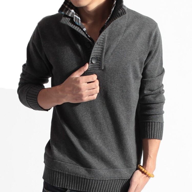 เสื้อสเวตเตอร์โปโลสองชิ้นปลอม
