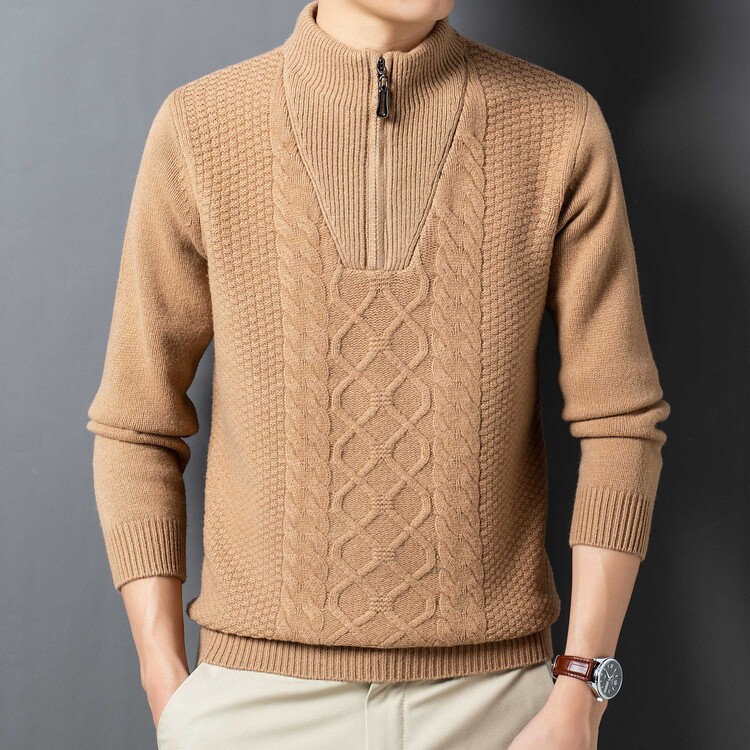 เสื้อสเวตเตอร์ Half Zipper Merino Wool